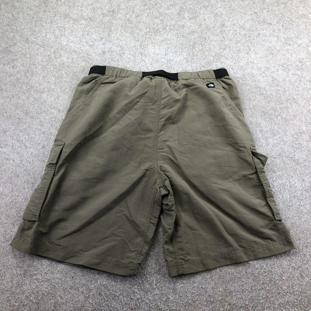 The North Face Shorts Mens Medium Green Cargo Belted 11 Inseam Outdoor Hiking